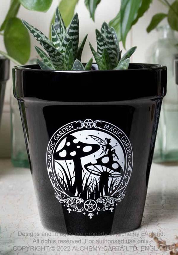 Enchanted Magic Garden Ceramic Plant Pot for Alchemists and Apothecaries