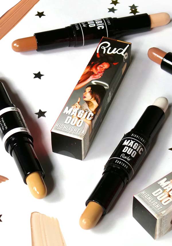 Rude Cosmetics Magic Medium Coverage Stick Highlight & Contour Duo