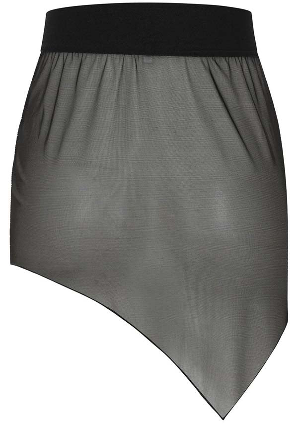 Necessary Evil's Stylish Minerva Mesh Elastic Waist Mini Skirt