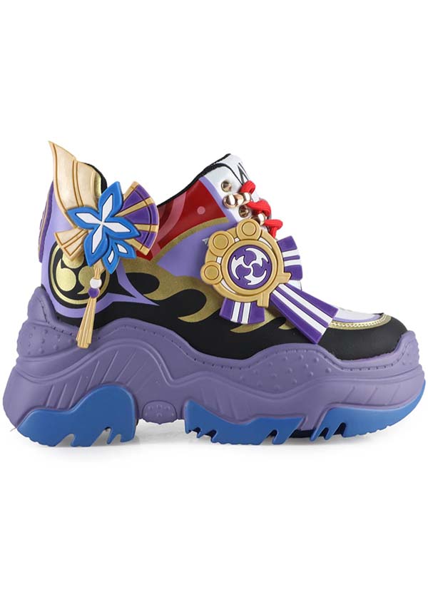 Stylish Raiden Shogun Inspired Platform Sneakers for Fashion Lovers