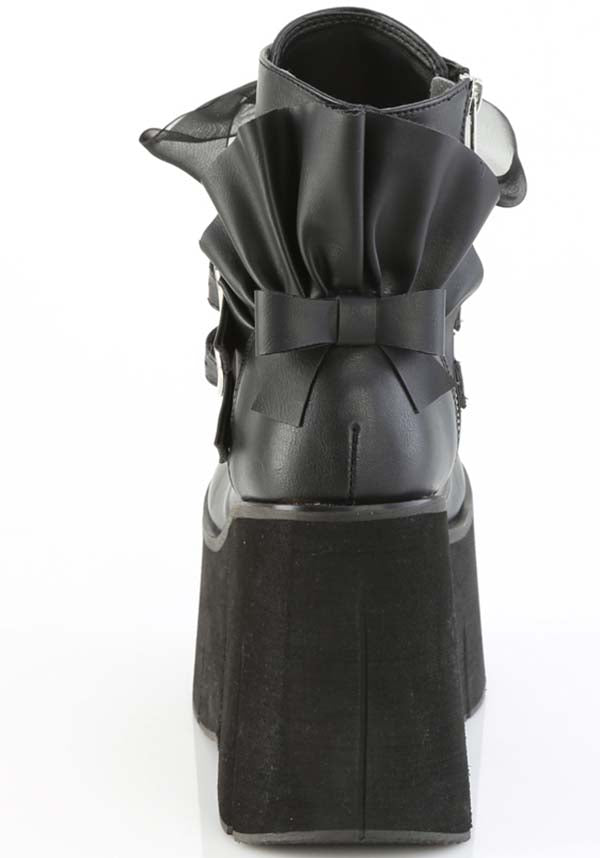 Demonia KERA-55 Black Platform Pre-order Ankle Boots - Ideal Alternative Footwear