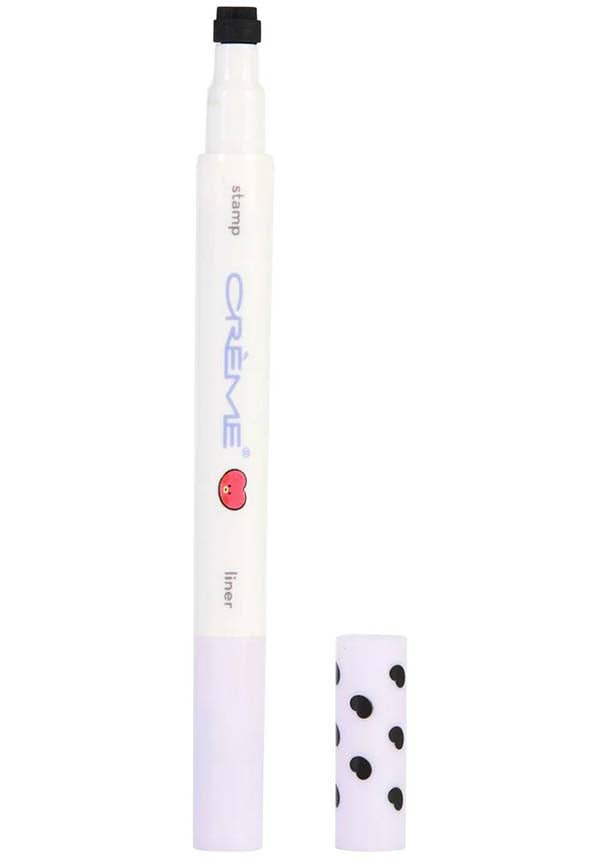Tata's Adorable Heart Stamp & Jet - Black Liner Dual - Ended Felt Tip Duo
