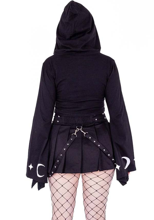 Selene Hooded Top by Poizen Industries - A Celestial Fashion Piece