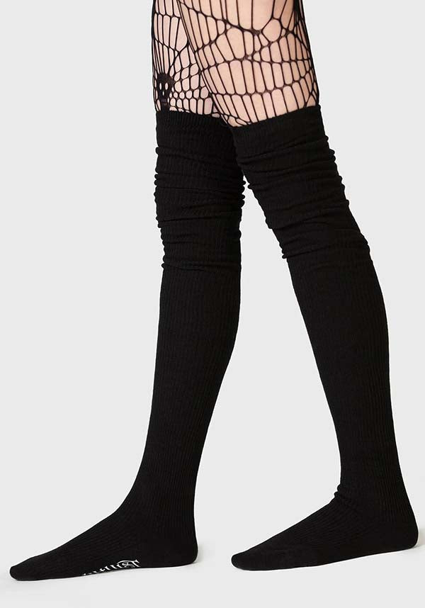Kurika Soft Stretch Over - the - Knee Printed Socks