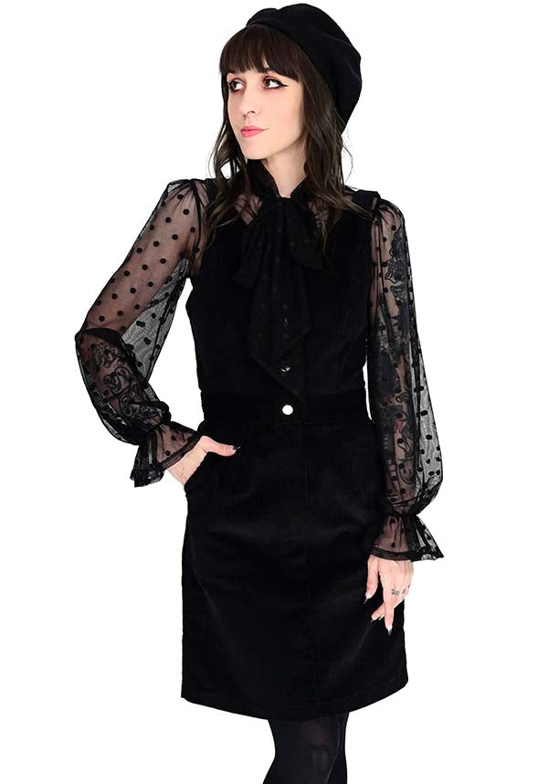 Foxblood's Jules Polka Dot Mesh Holiday Women's Top