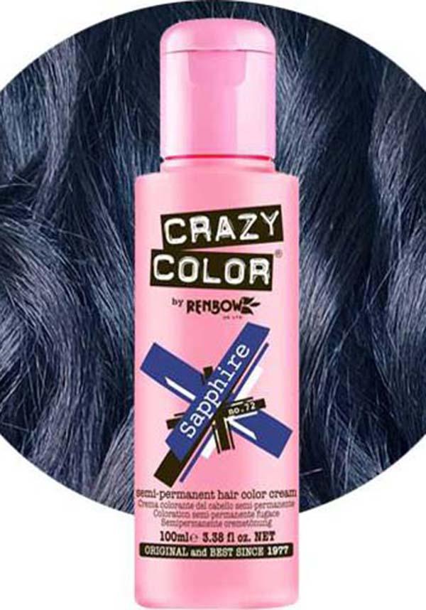 Luxurious Crazy Color Sapphire Semi - permanent Hair Colour for Pre - lightened Hair
