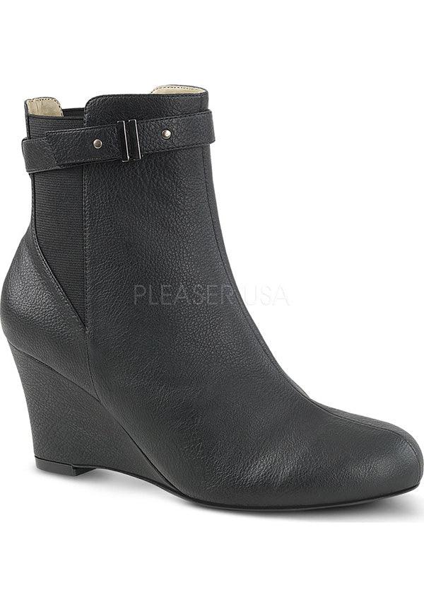 PRE-ORDER KIMBERLY-102 Stylish Black Ankle Wedge Boots