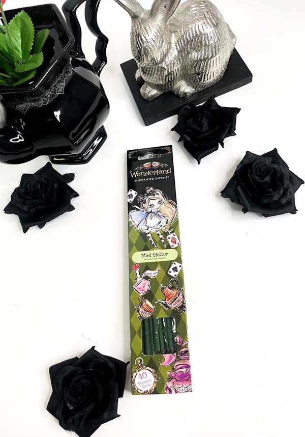 Wonderland Themed Incense Sticks Set Along With a Handy Incense Holder