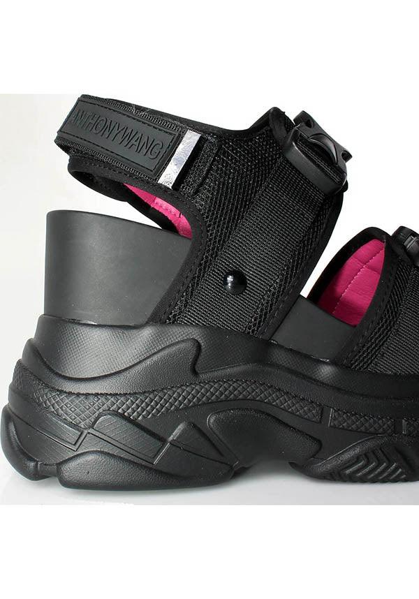 Black Peach 02 Platform Sandals - Statement-Making Fashion Footwear