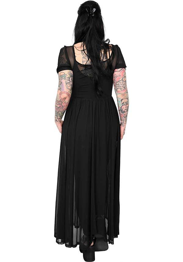Lily | Elegant Stretch Mesh Maxi Dress for Any Occasion