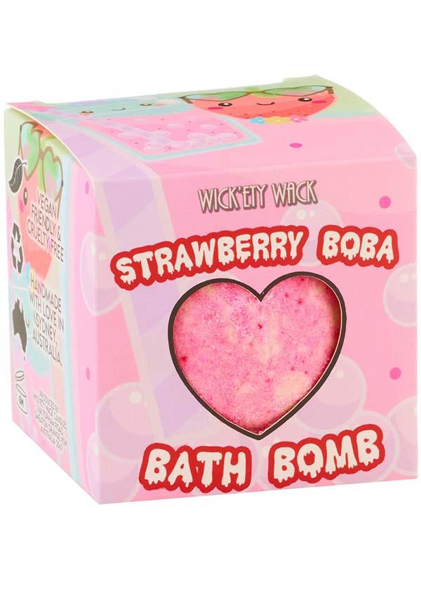 Strawberry Boba Flavored Bath Bomb for a Relaxing Bath Experience