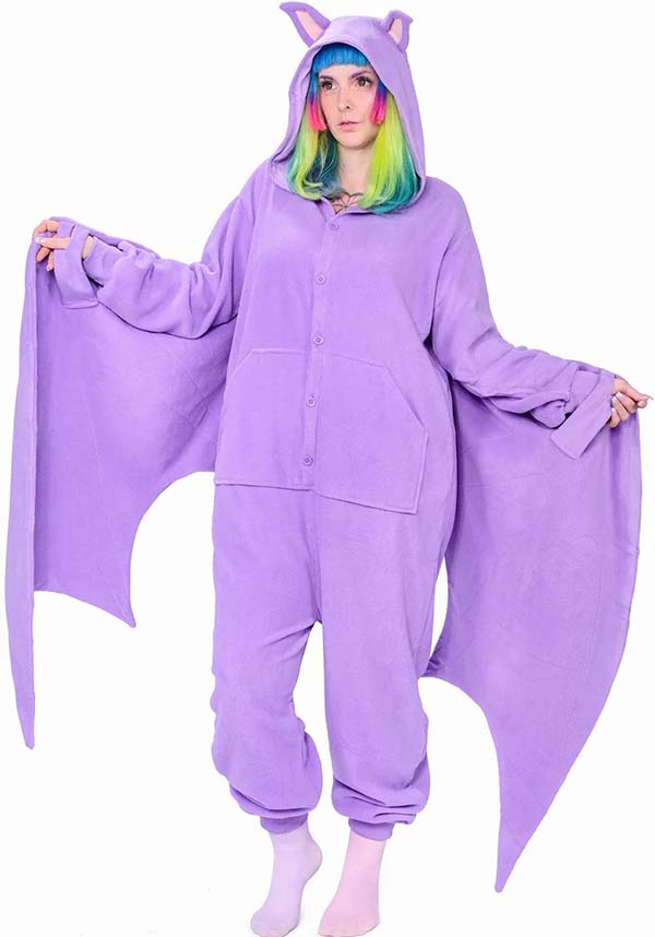 Adorable Taro-themed Fruit Bat Onesie for Fun Nights