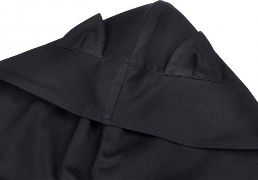 Black Cat Cropped Women's Fashion Hoodie with Unique Cat-Themed Design