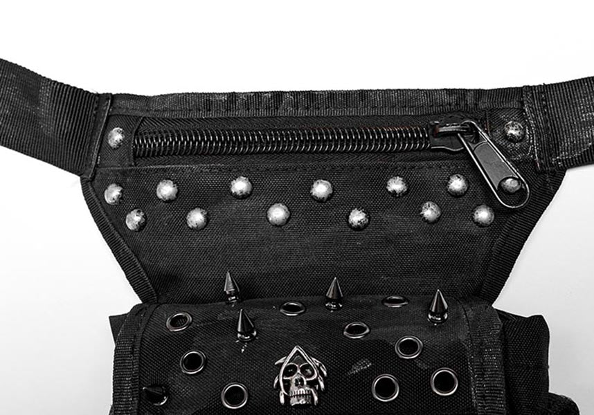 Stylish Blade Adjustable WAIST BAG with Punk Decoration