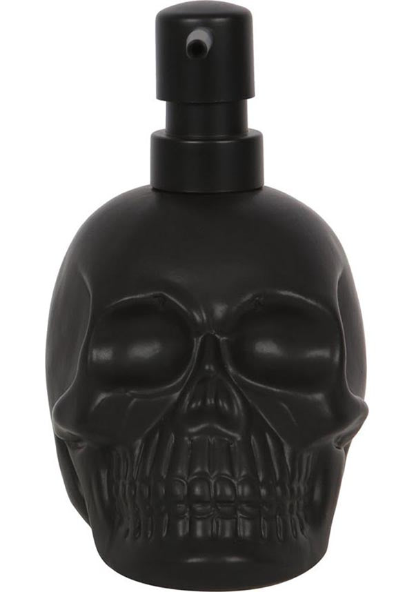 Unique Black Ceramic Skull Soap Dispenser for Gothic Sink