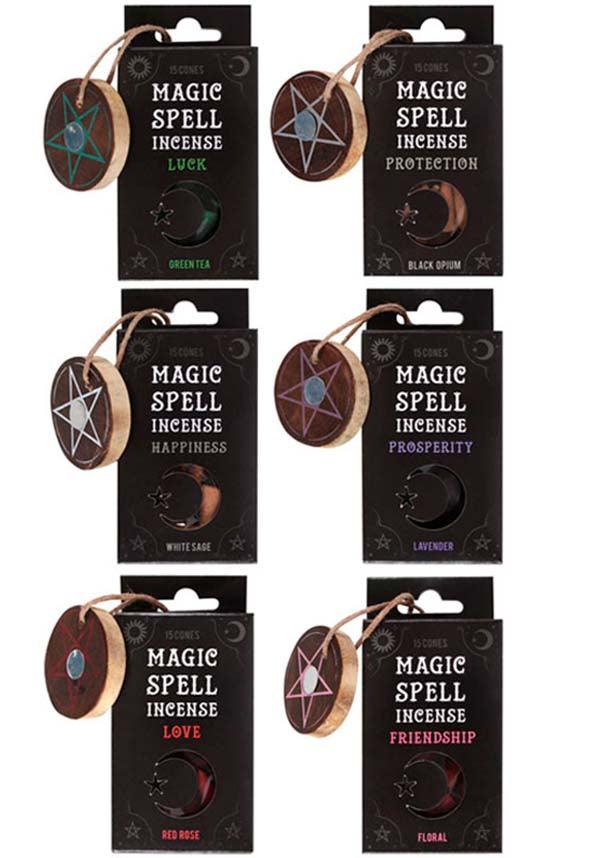 Enchanting Magic Spell Incense Cones with Pentagram Holder