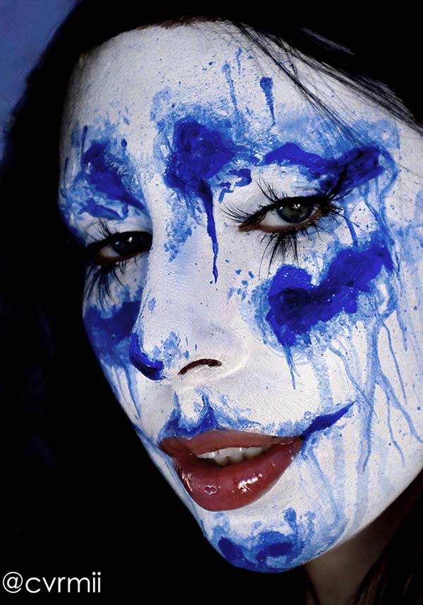 Mehron Paradise Makeup AQ Face and Body Paint in Dark Blue Shade | Premium Quality Water - Based Cosmetics