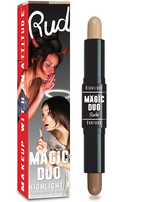 Rude Cosmetics Magic Medium Coverage Stick Highlight & Contour Duo