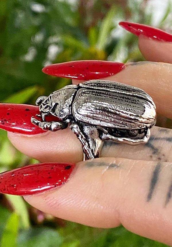 Nature - Inspired Stainless Steel Beetle Ring for Endless Wear