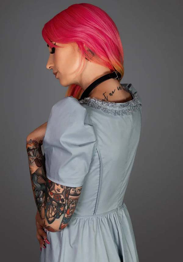 Pastel Blue Gothic Lace Provence Dress by Lively Ghosts