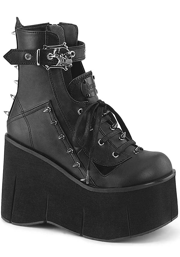 Demonia KERA - 150 Black Platform Lace - Up Front Ankle Boots [Pre - order]