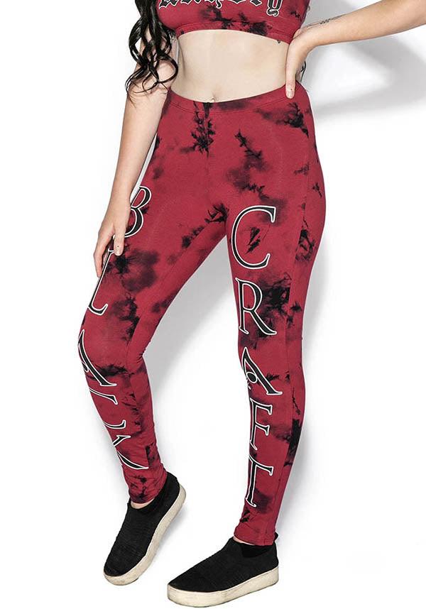 Ultra - Comfortable Black and Red Blood Moon Gym & Lounge Leggings