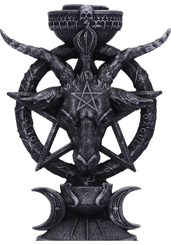 Baphomet Themed Gothic Scented Candlestick Holder - Light of Baphomet Style
