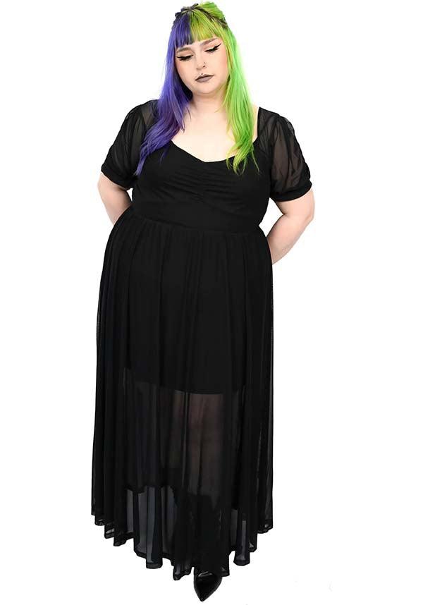 Lily | Elegant Stretch Mesh Maxi Dress for Any Occasion