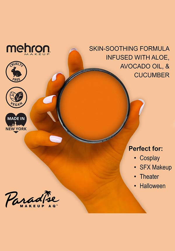 Mehron's Premium Orange Paradise Makeup AQ for Face and Body Painting
