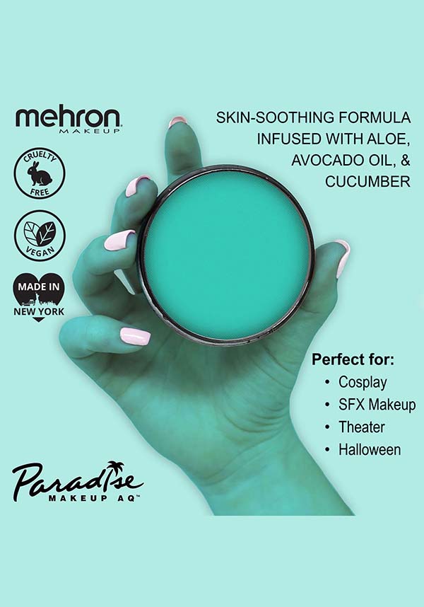 Mehron Paradise Makeup AQ Teal - High - Quality Water - Based Face and Body Paint for Artists