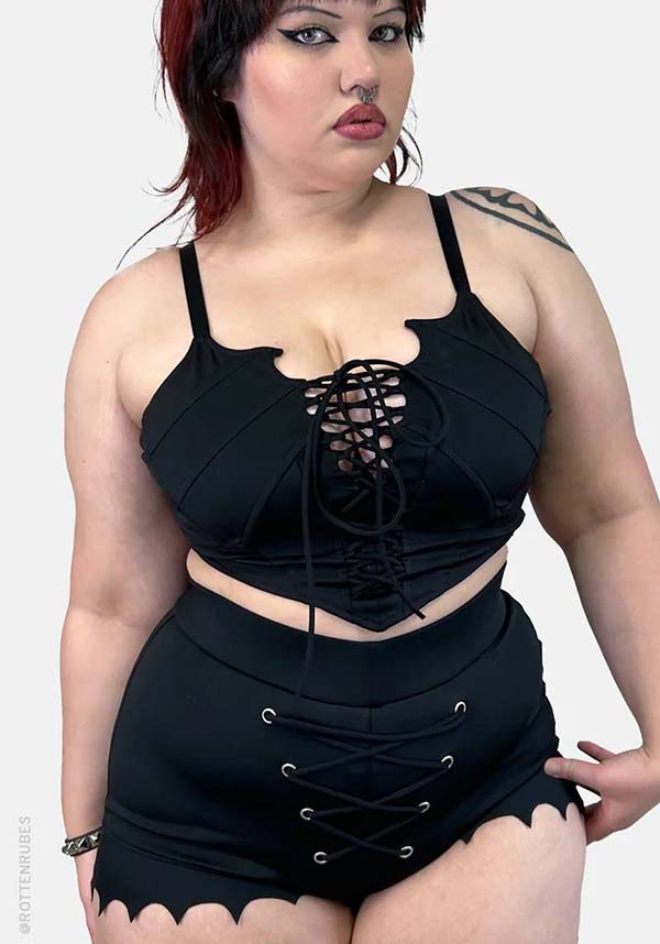 Blair Adjustable Longline Boned Bikini Corset Swimwear