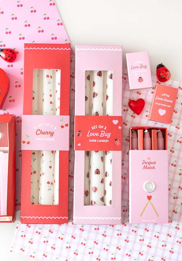 Set of 3 Unscented Pink Love Affirmation Candles for Self - Love