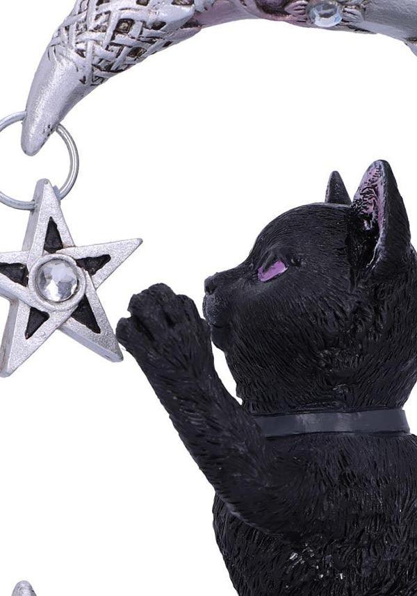 Luna Companion Cat Figurine Ornament - A Fantasy Resin Decor Piece