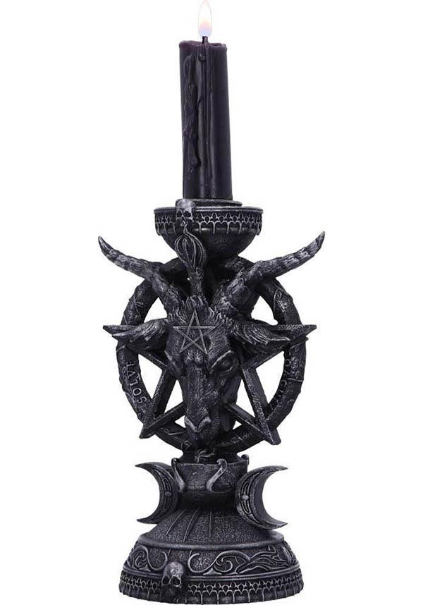 Baphomet Themed Gothic Scented Candlestick Holder - Light of Baphomet Style