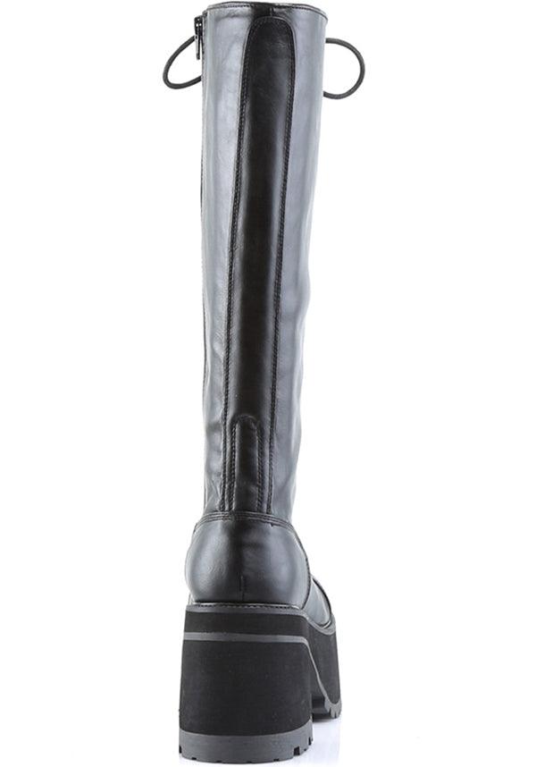 Demonia Ranger-302 Black Platform Goth Punk Knee High Boots - Preorder