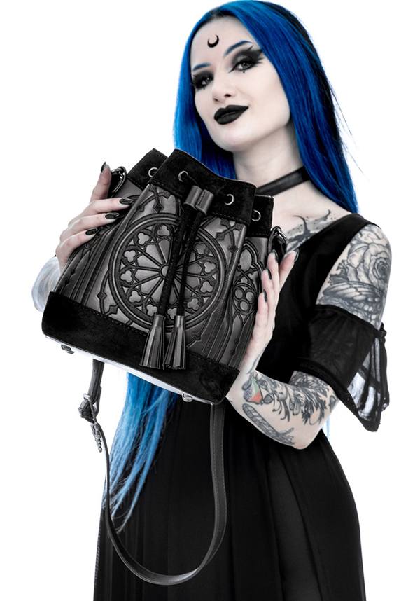 Restyle's Sanctum Adjustable Gothic Elegant Bucket Bag