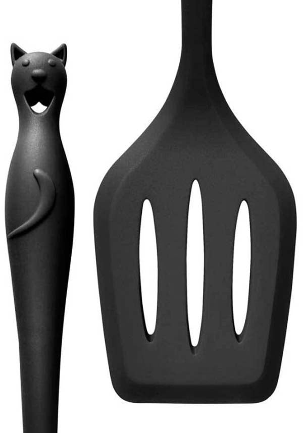 Alchemy Gothic Black Cat Handle Silicone Kitchen Spatula