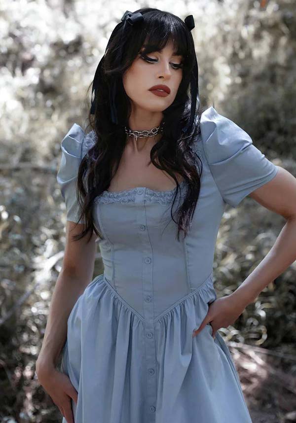 Pastel Blue Gothic Lace Provence Dress by Lively Ghosts
