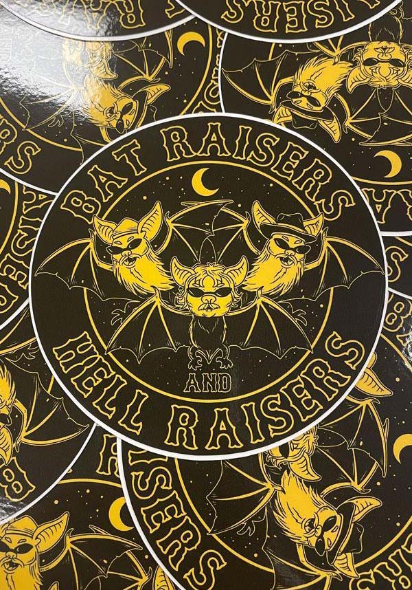 Weatherproof Glossy Bat & Hell Raisers Charity Stickers by STONEDEAF