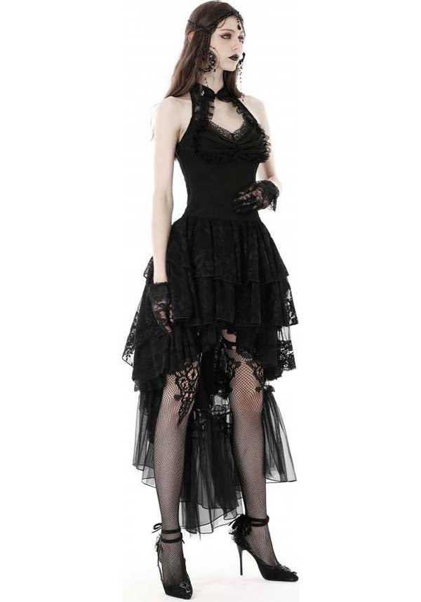 Enchanting Swan Lake Halter Style Women's Evening Dress