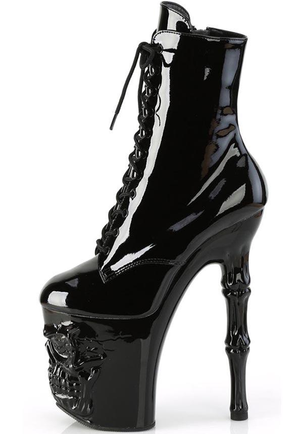 PREORDER! RAPTURE-1020 Black Patent Platform Heels