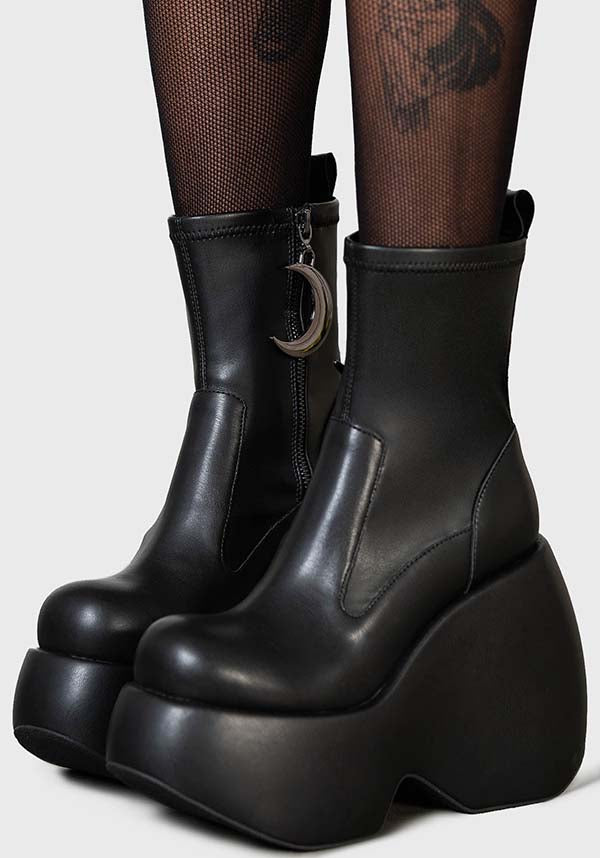 Ruins And Remains Statement Textured PU Women's Boots