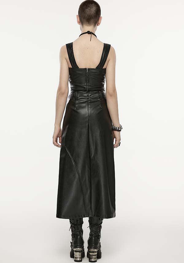 Chic Pleated Faux Leather Square Neck Top for Fashion Lovers