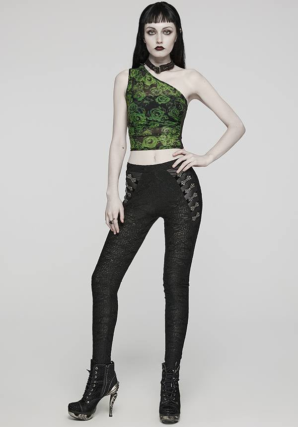 Punk Rave Philomena Asymmetric Mesh Top - Bold and Unique