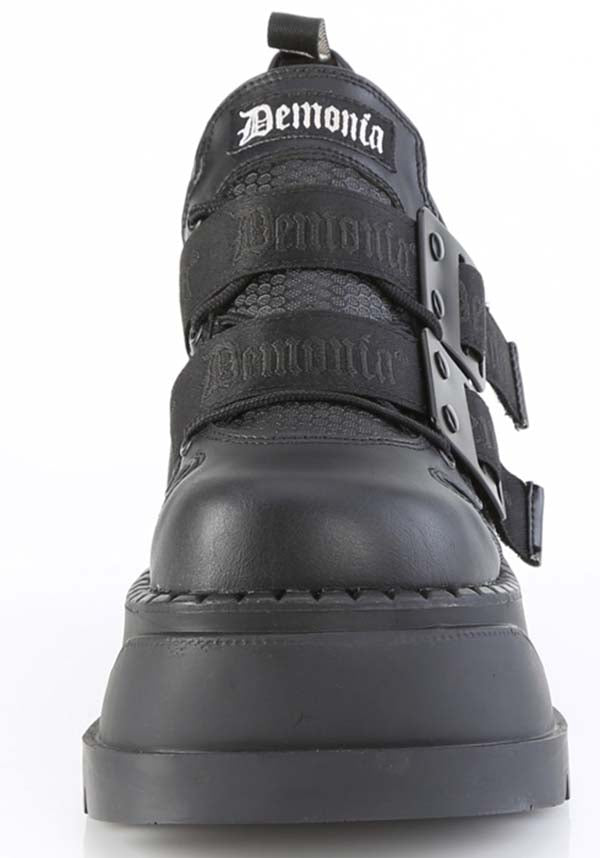 Demonia STOMP-28 Black Platform Boots - Pre-Order Available