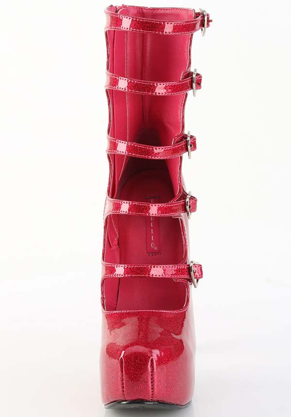 TEEZE-23 Fuchsia Platform Heels - Preorder Available