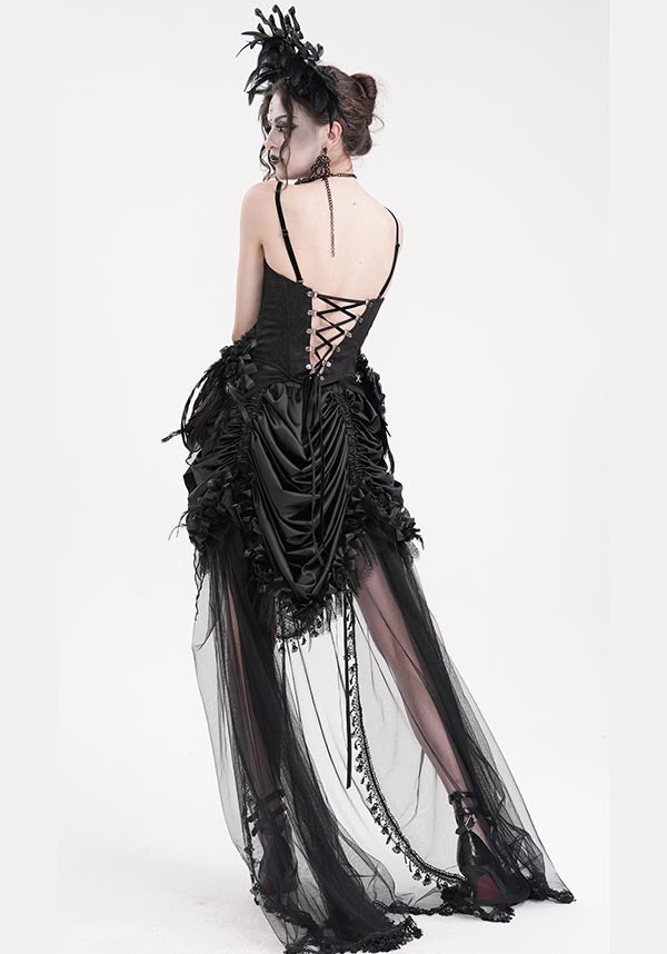 Devil Fashion Laced Briar Gothic Corset Top for Dark Romantics
