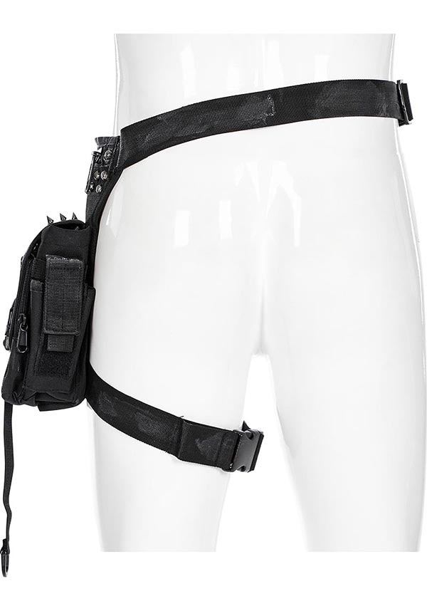 Stylish Blade Adjustable WAIST BAG with Punk Decoration