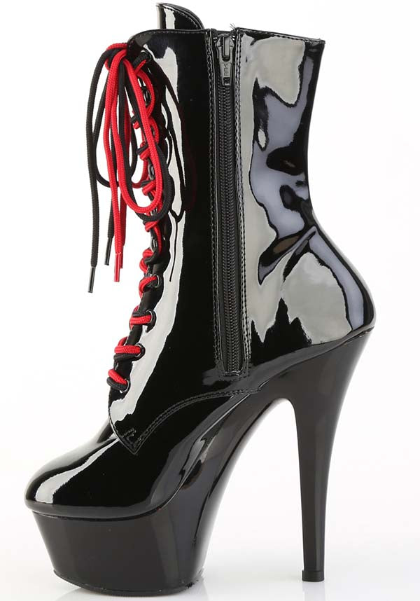 Pleaser Ankle Boots KISS - 1020 - 1 in Black Color [Pre - order Available]