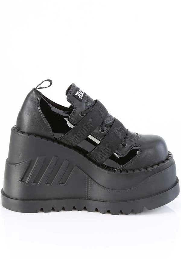 Demonia STOMP-28 Black Platform Boots - Pre-Order Available